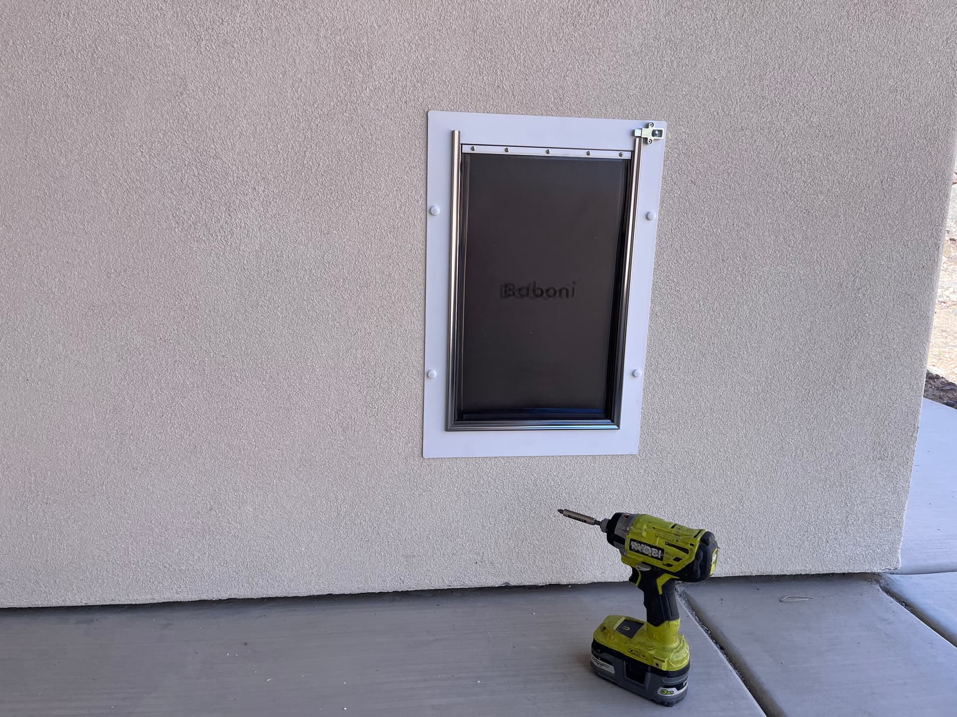 Gallery photos for Dog Door Installed Through Exterior Stucco Wall in St. George: Image #4