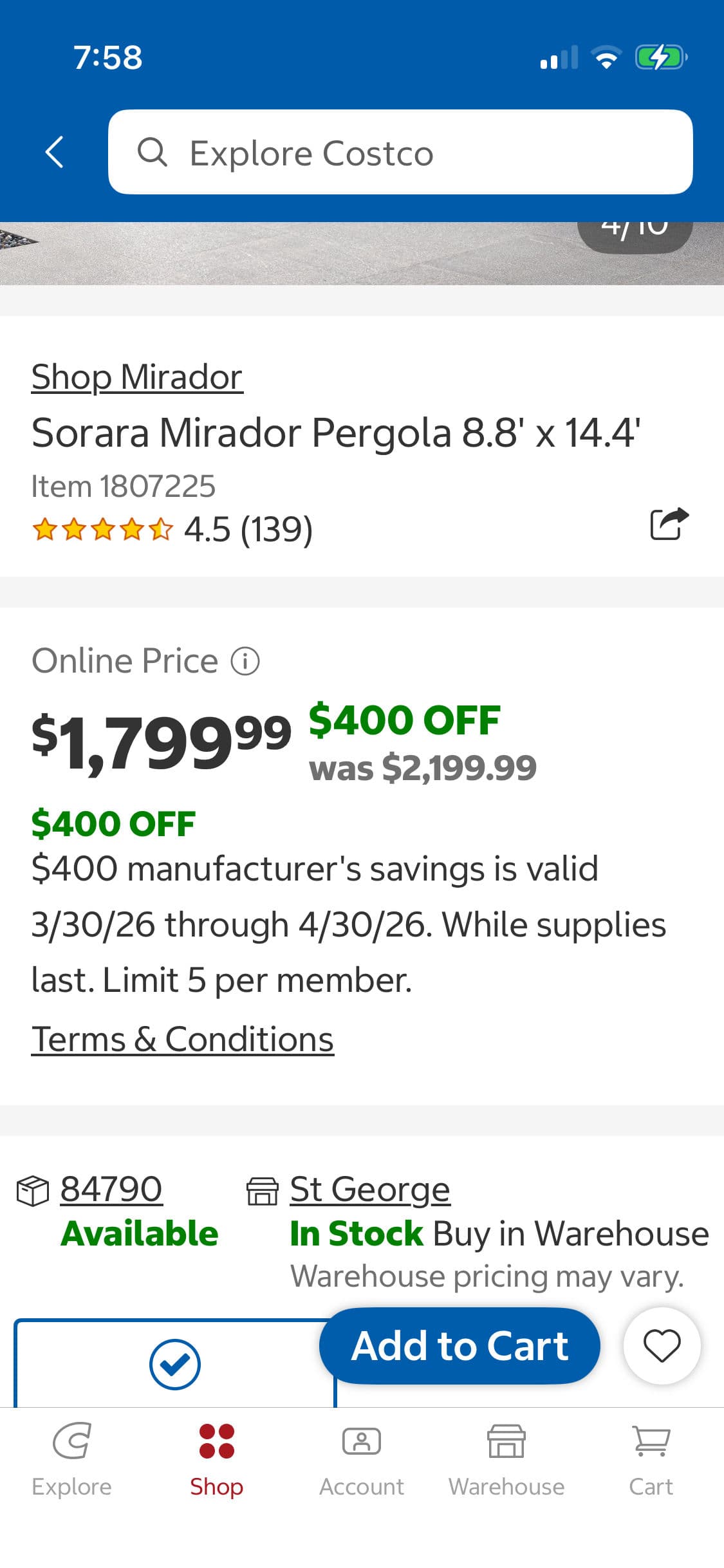 Gallery photos for We Installed a Sorara Mirador Pergola in Washington Utah: Image #2