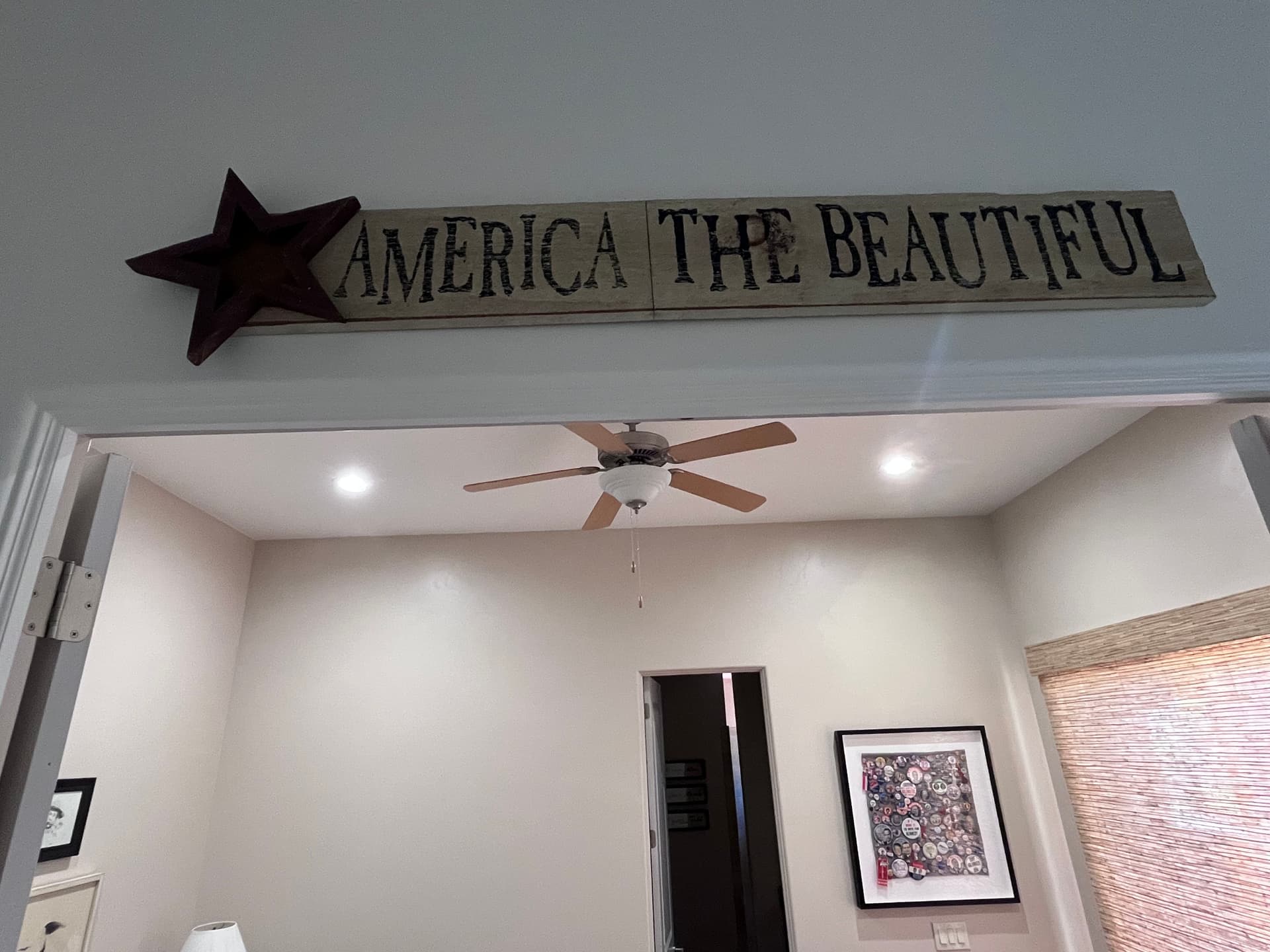 Mounting a Patriotic Sign and Framed Collection in St. George image