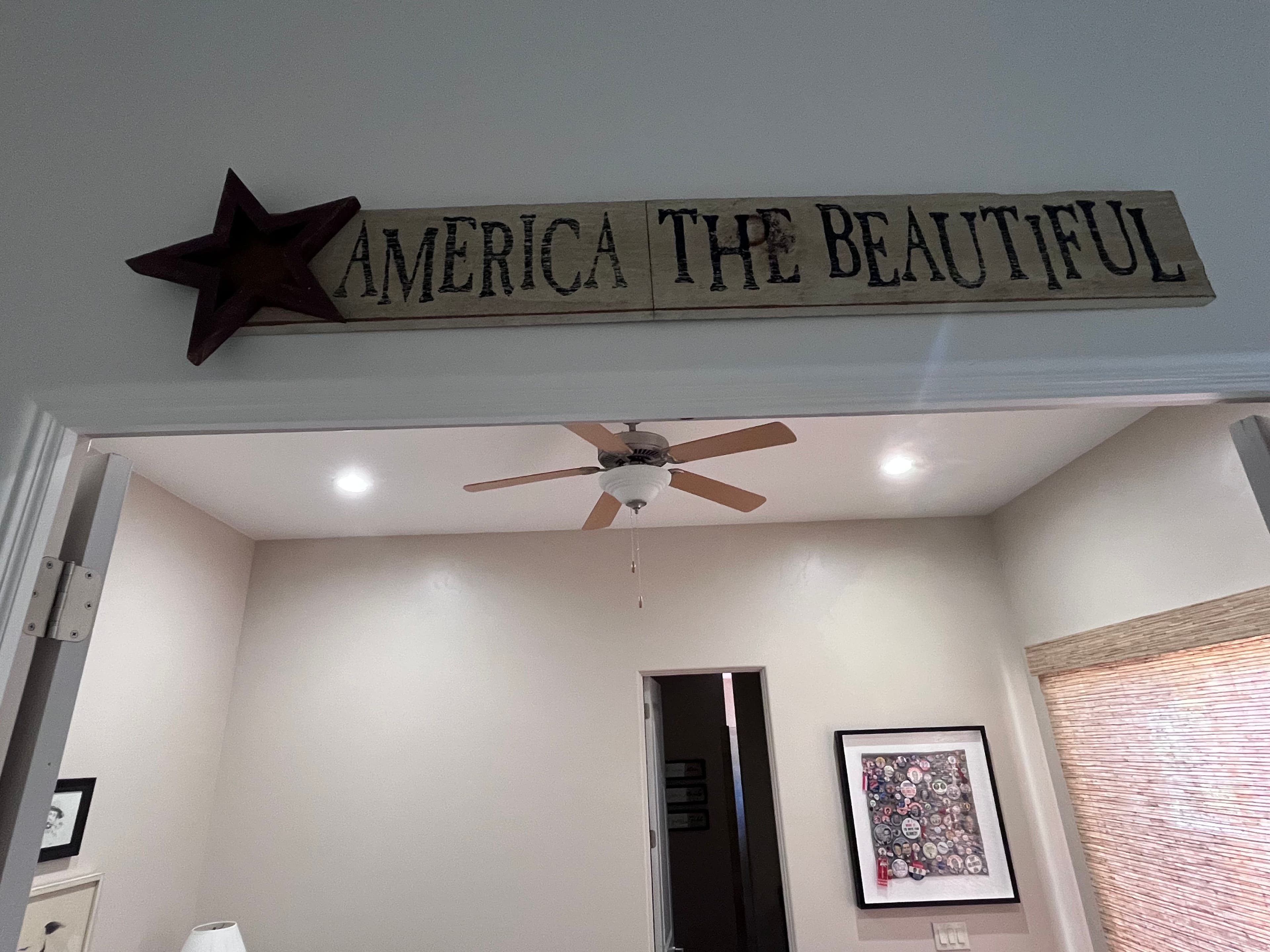 Project Mounting a Patriotic Sign and Framed Collection in St. George image