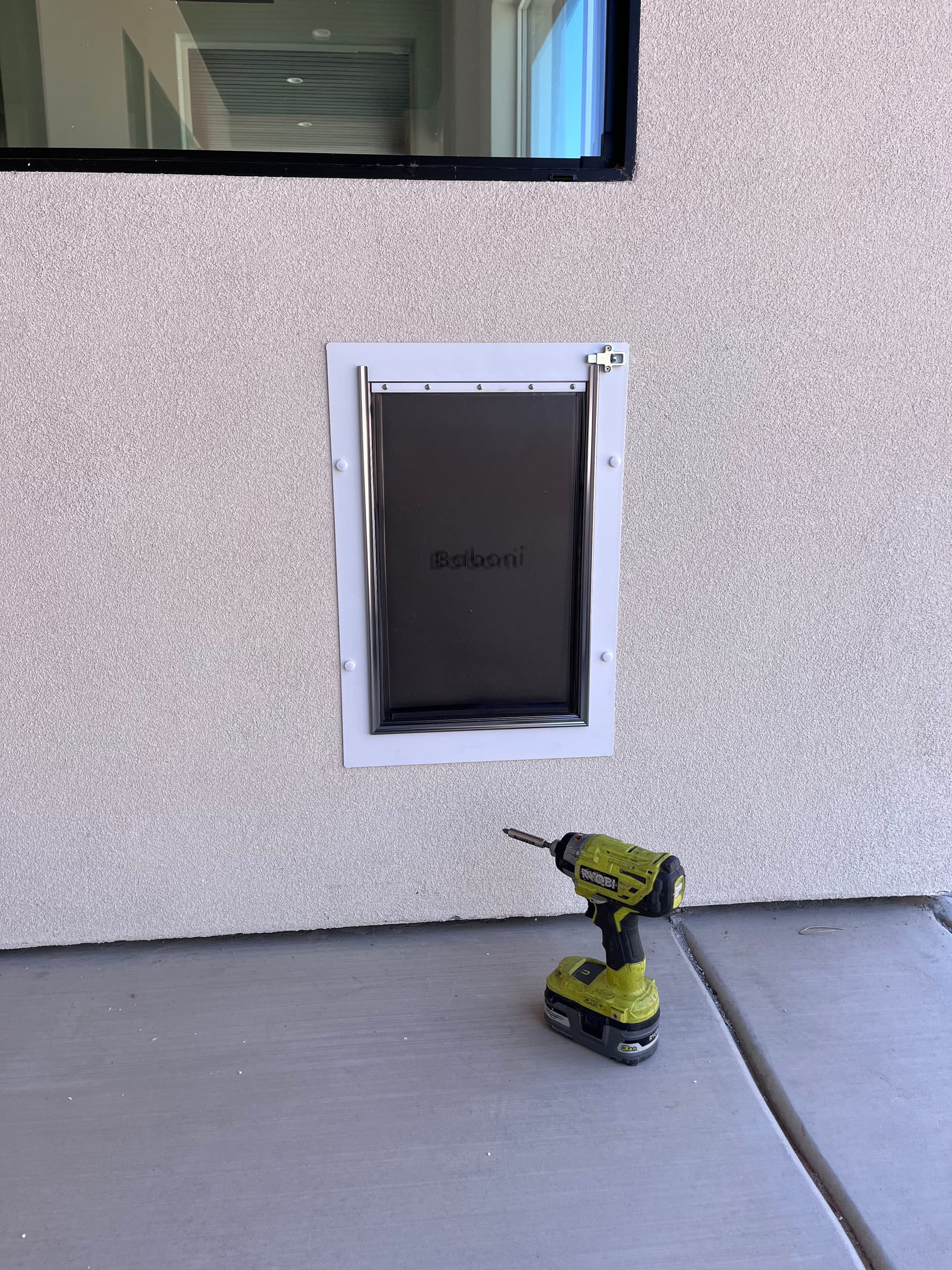 Gallery photos for Dog Door Installed Through Exterior Stucco Wall in St. George: Image #3