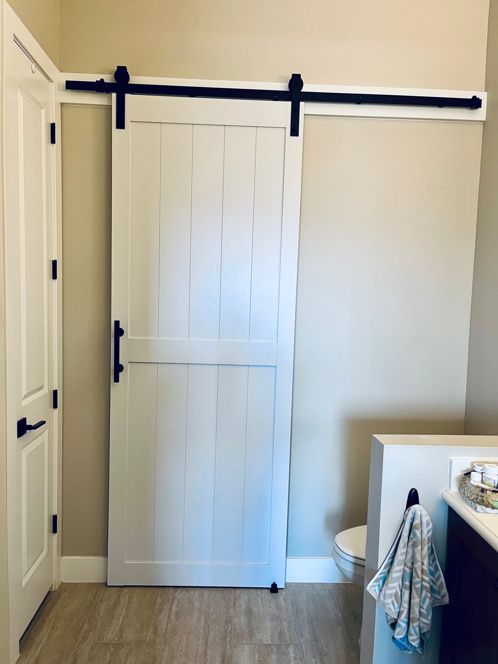 Elegant Barn Door Installation for Closet Space