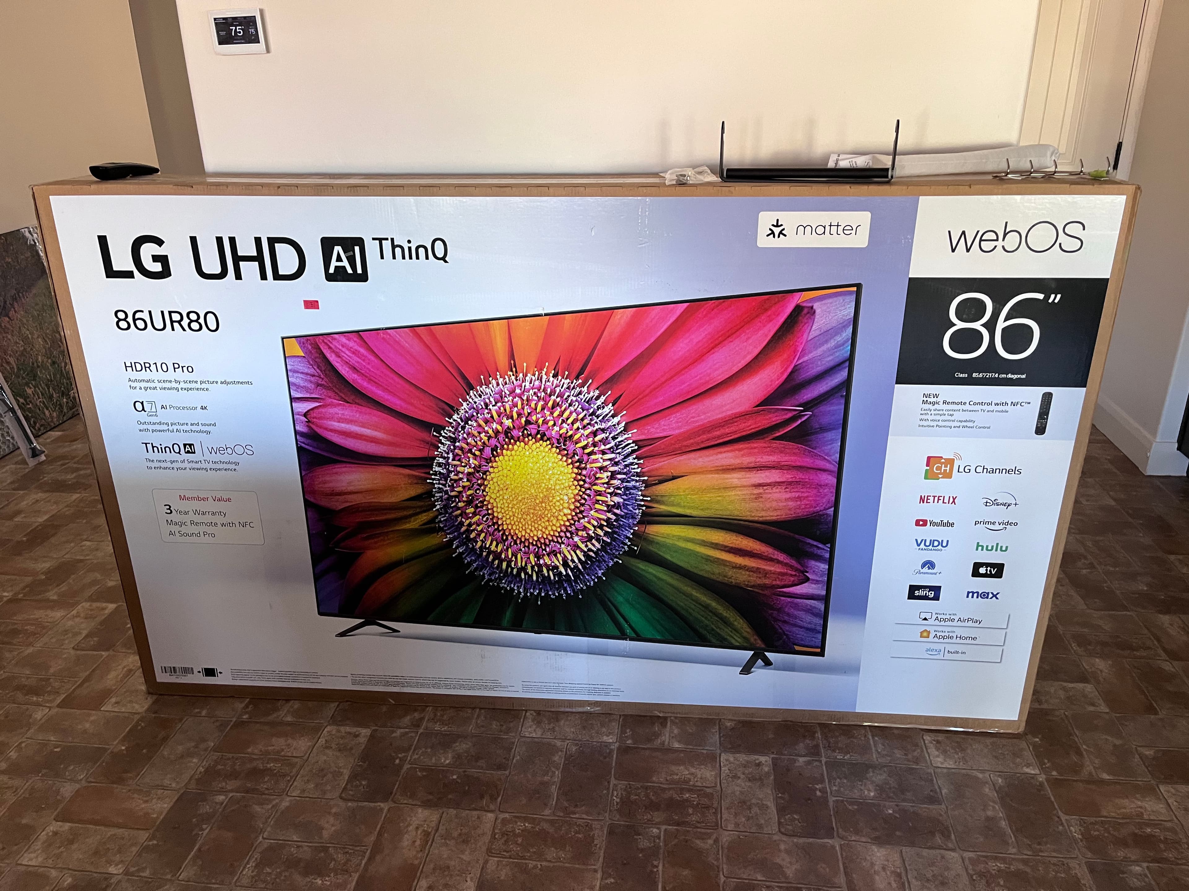 Project 86-Inch TV Mounted Clean on a St. George Accent Wall image