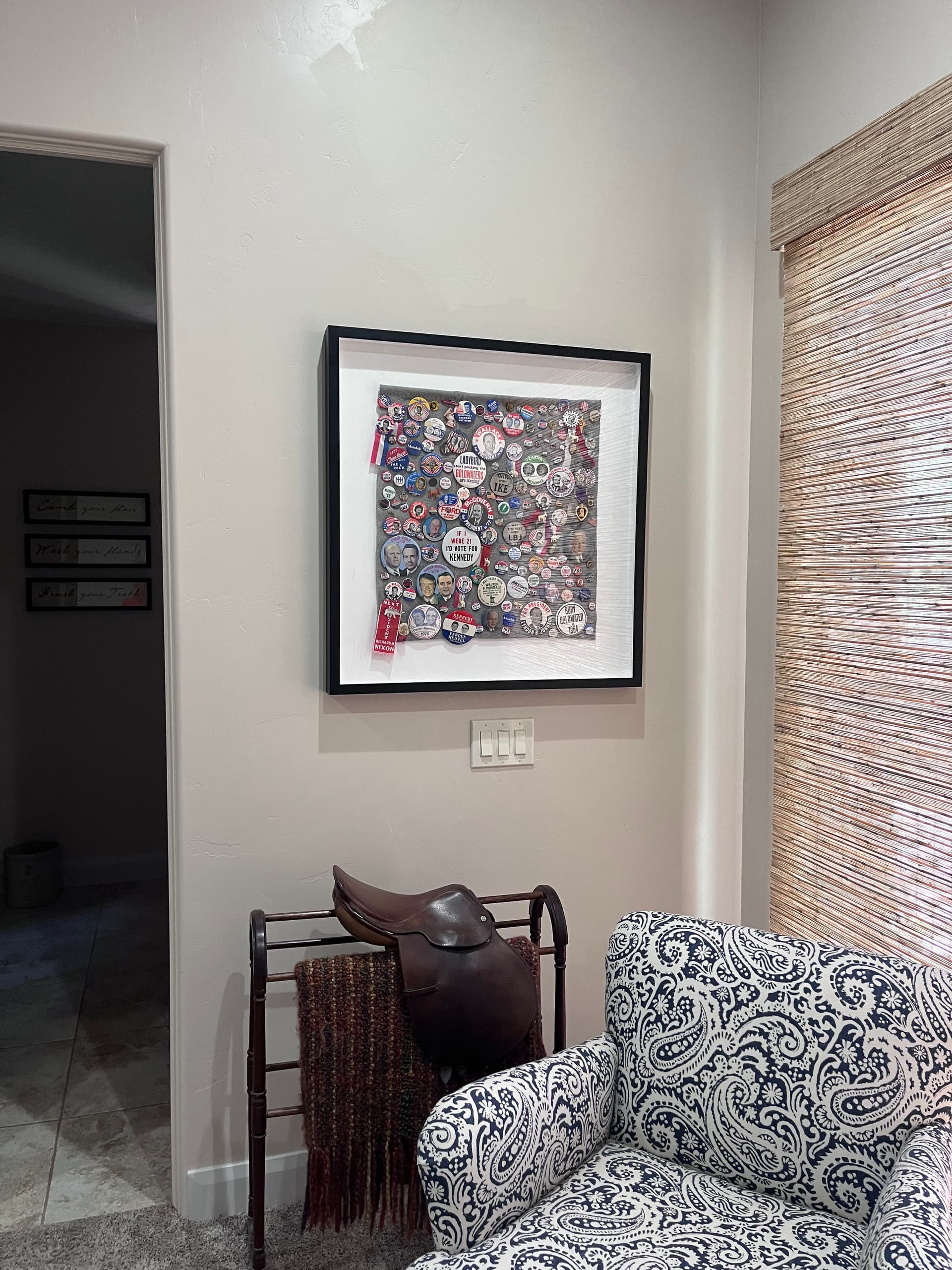 Gallery photos for Mounting a Patriotic Sign and Framed Collection in St. George: Image #2