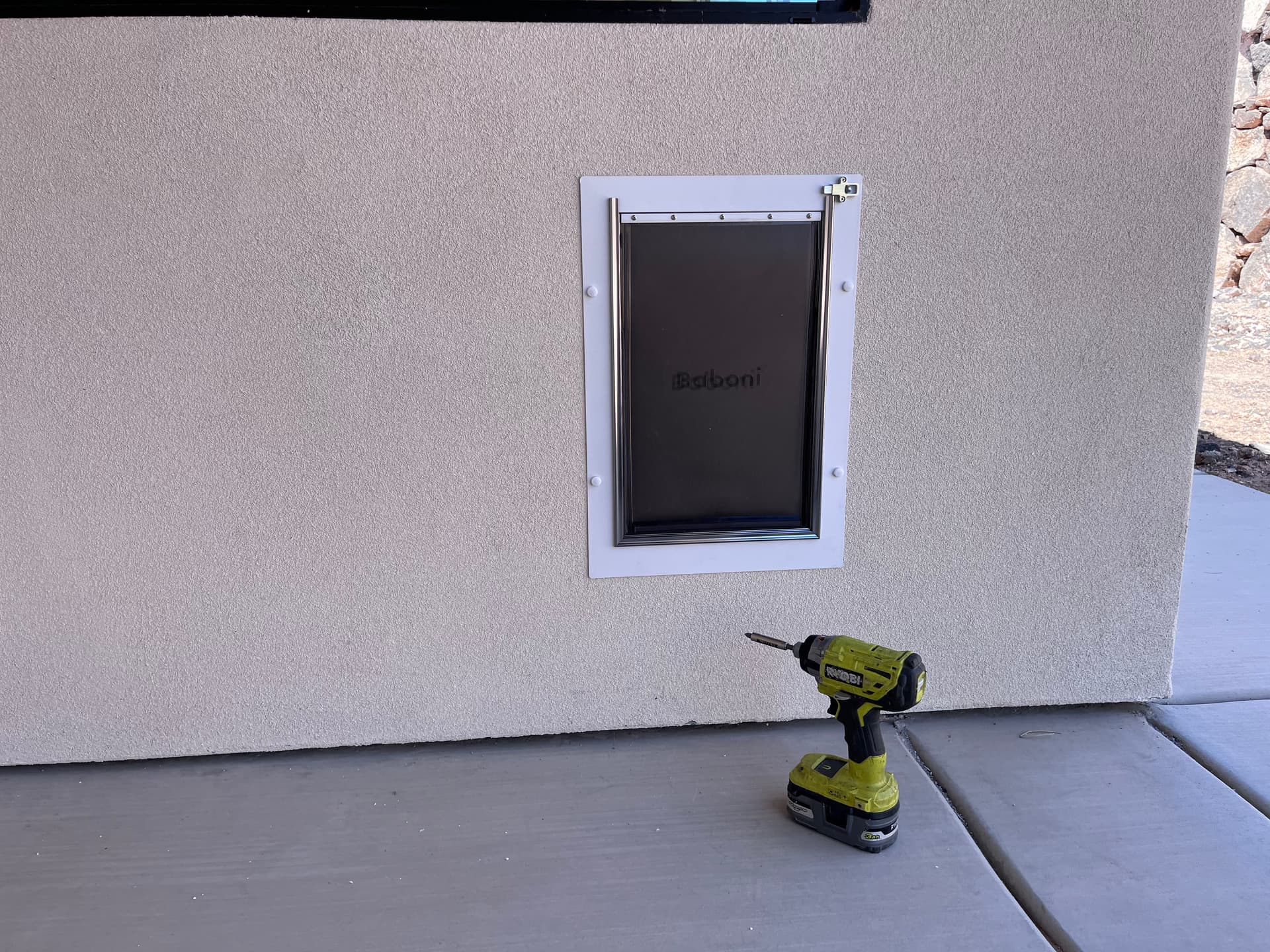 Gallery photos for Dog Door Installed Through Exterior Stucco Wall in St. George: Image #5