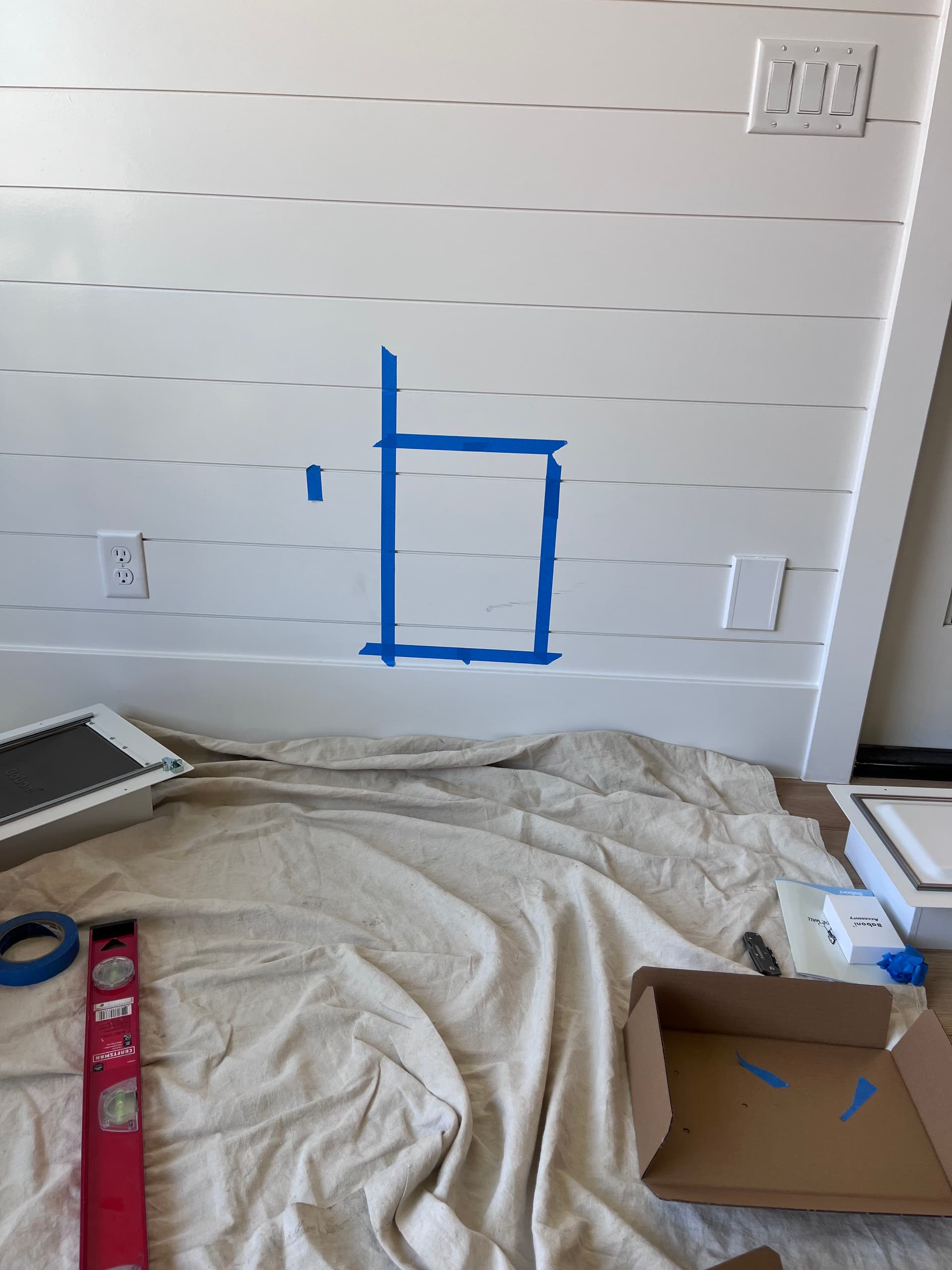 Gallery photos for Dog Door Installation Through an Interior Shiplap Wall: Image #6