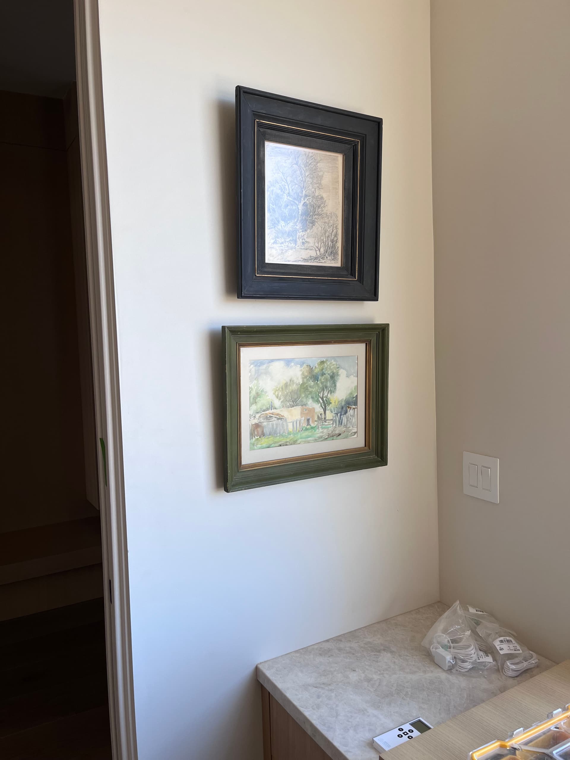 Gallery photos for Large Mirror and Artwork Hung With a Clean, Polished Finish: Image #2